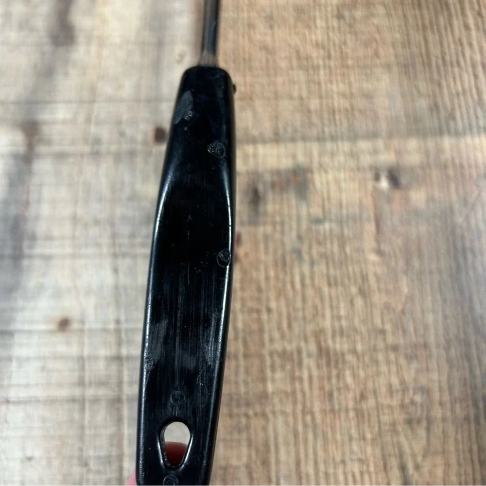 Vintage Foley USA Chrome Slotted Spatula Black Handle Mid Century 11.5